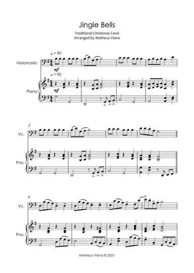 Jingle Bells - Piano and Cello (arr. Matheus Viana)
