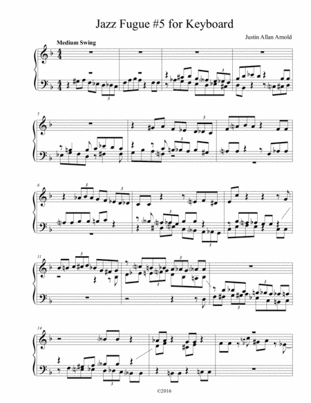 Jazz Fugue #5 for Keyboard