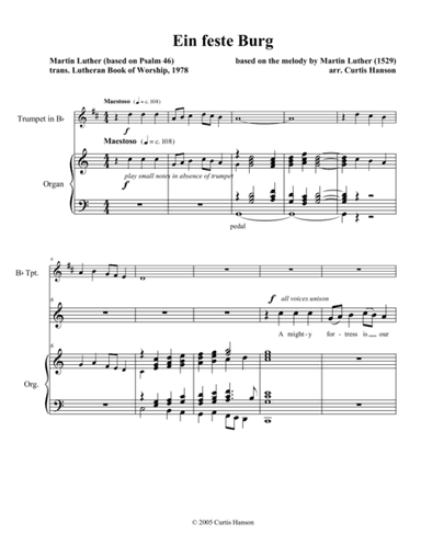 A Mighty Fortress (Ein feste Burg - SATB) (arr. Curtis Hanson)