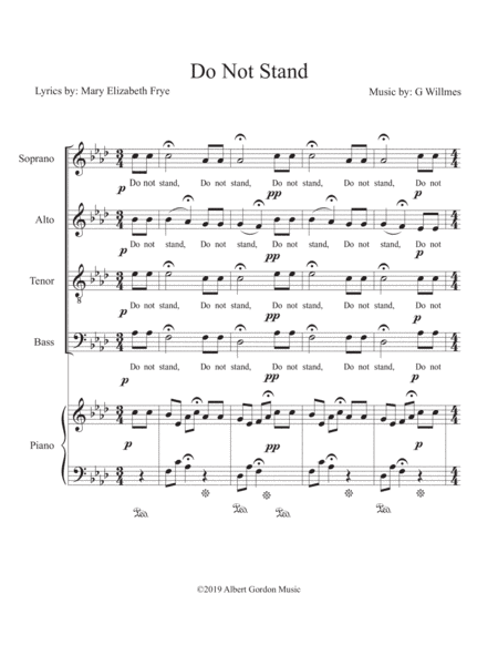 Do Not Stand (arr. Gerard Willmes)