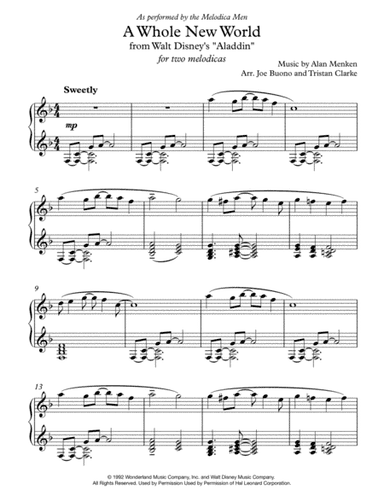 A Whole New World (from 'Aladdin') (arr. Joe Buono, Tristan Clarke)