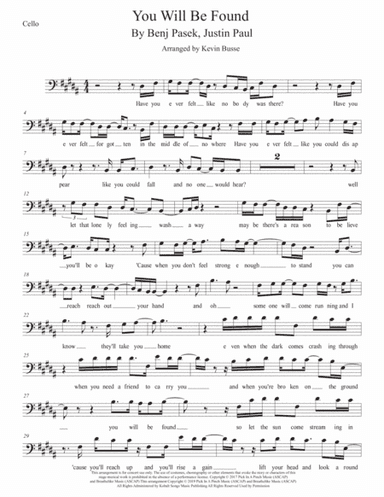 You Will Be Found (arr. Kevin Busse)