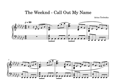 Call Out My Name (arr. Arina Terletska)