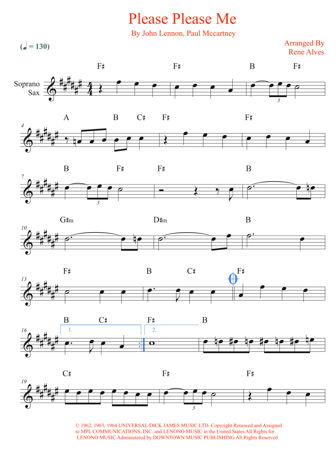 Please Please Me (arr. Rene Alves)