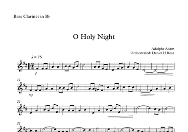 O Holy NIght - Christmas Carol - Bass Clarinet (arr. Daniel H Rosa)