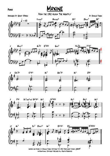 Maxine (arr. Grant O'Brien)