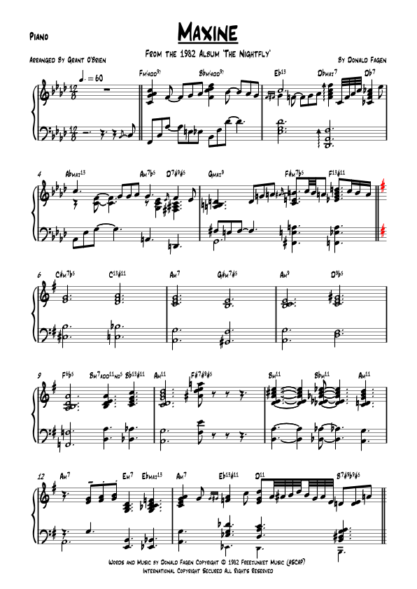 Maxine (arr. Grant O'Brien)