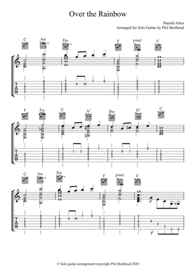 Over The Rainbow (arr. Phil Berthoud)