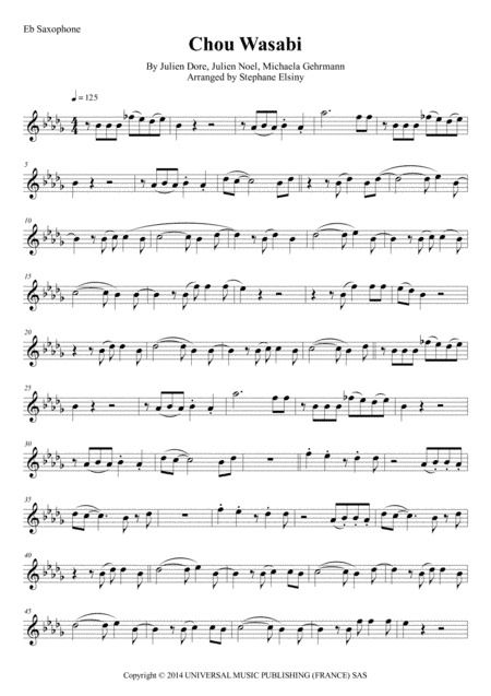 Chou Wasabi (arr. Stephane ELSINY)