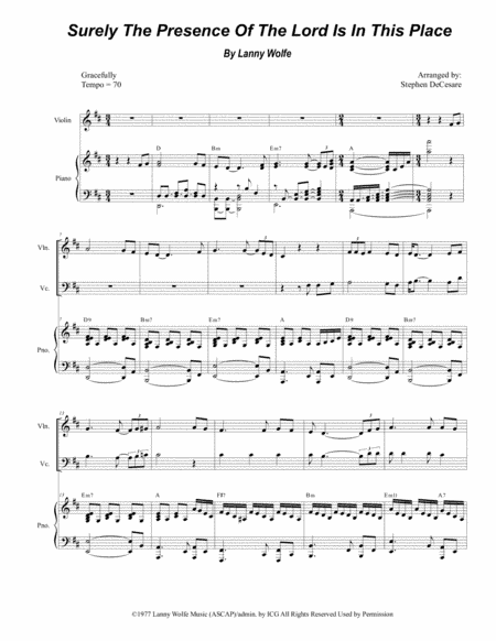 Surely The Presence Of The Lord Is In This Place (arr. Stephen DeCesare)