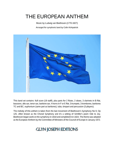 The European Anthem (Full Band) (arr. Colin Kirkpatrick)