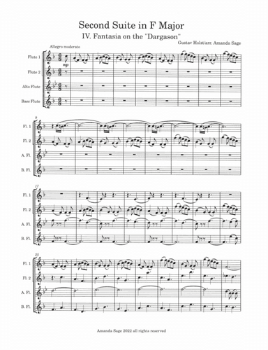 Second Suite in F major, Movement IV: Fantasia on the "Dargason" (arr. Amanda Sage)