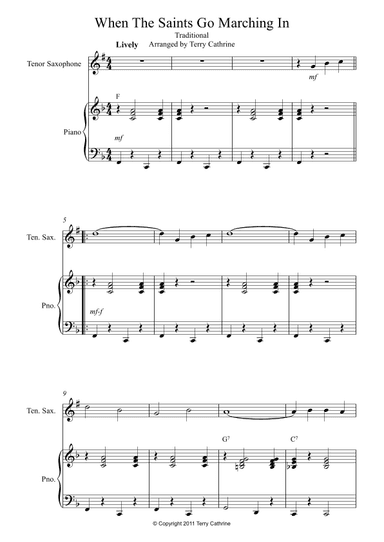 When The Saints Go Marching In (arr. Terry Cathrine)