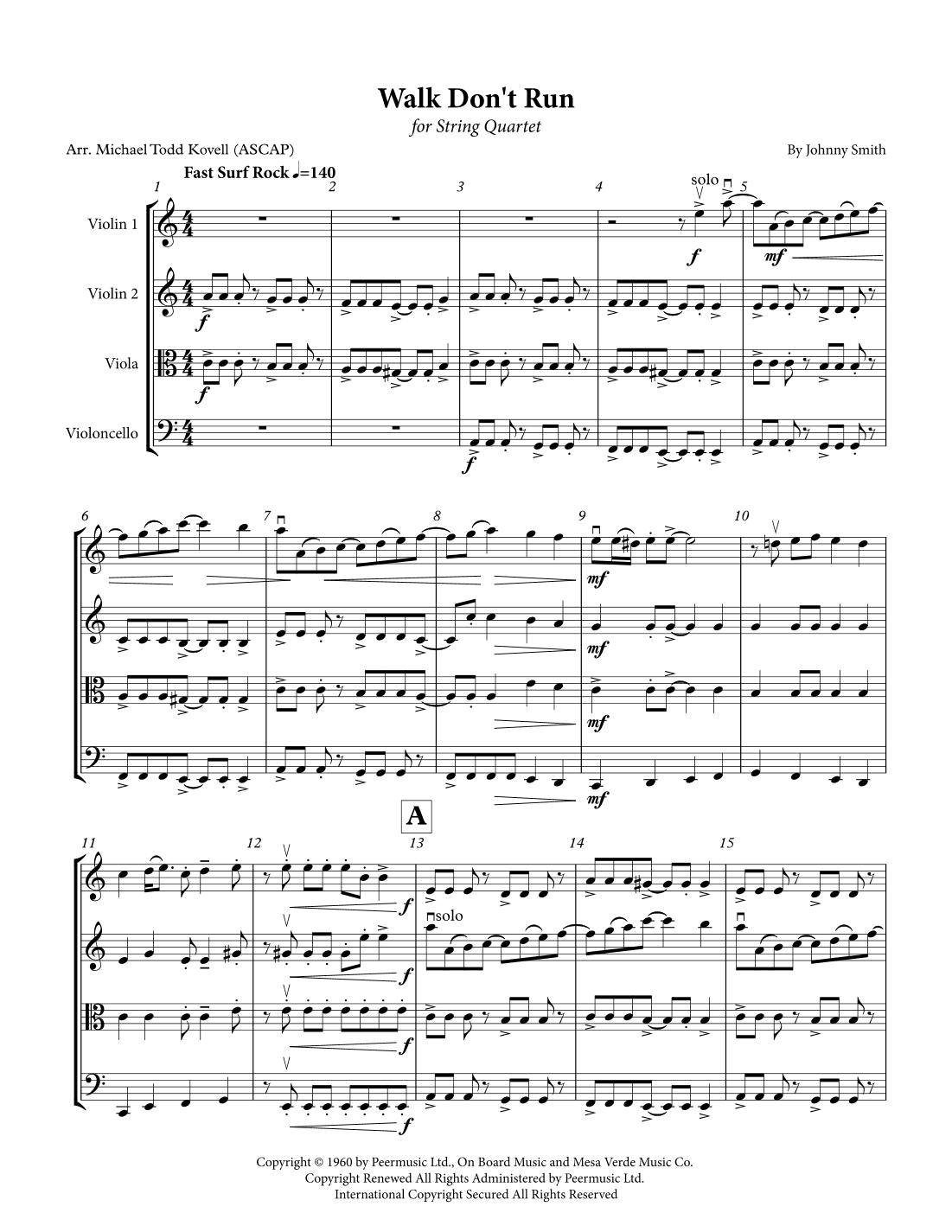 Walk Don't Run (arr. Michael Todd Kovell)