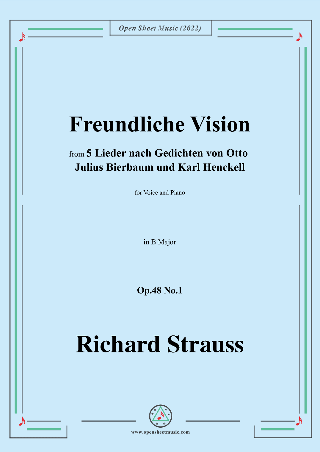 Richard Strauss-Freundliche Vision,in B Major (arr. OSM Press)
