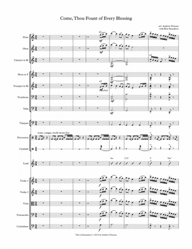 Come Thou Fount of Every Blessing - Congregational singing with orchestra and worship band accompani (arr. Andrew Duncan)