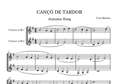 CANC¸O´ DE TARDOR Cl Duet
