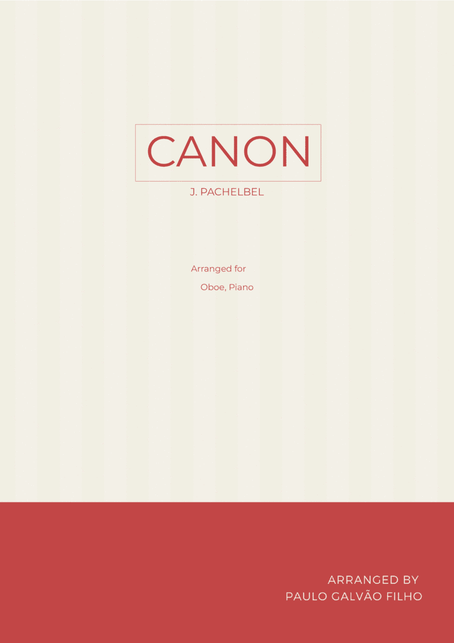 CANON IN D - OBOÉ & PIANO (arr. Paulo Galvao Filho)