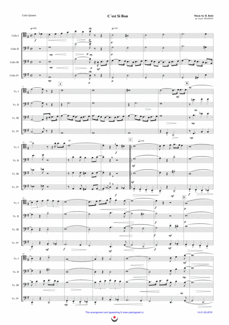 C´est Si Bon (arr. Josef STASTNY)