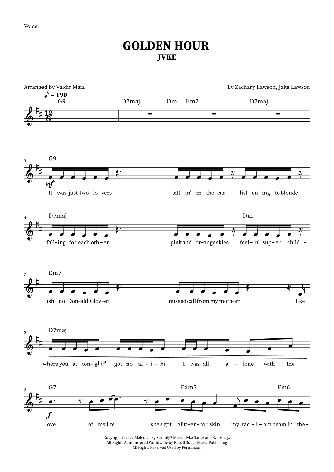 Golden Hour (arr. Valdir Maia)