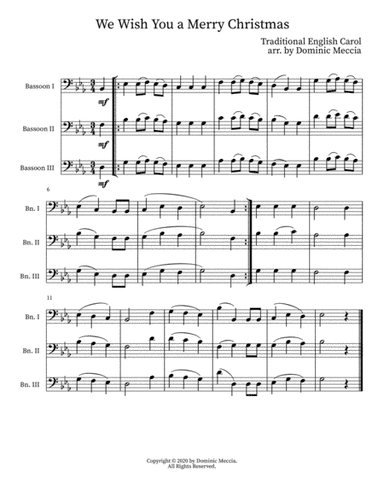 We Wish You a Merry Christmas (arr. Dominic Meccia)
