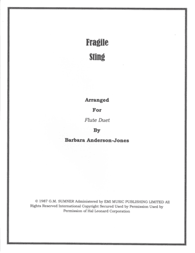 Fragile (arr. Barbara Anderson-Jones)