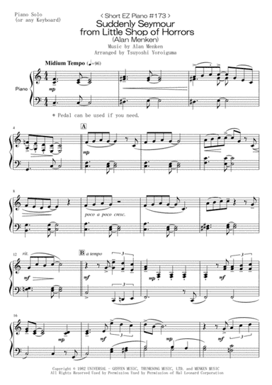 Suddenly Seymour (arr. Tsuyoshi Yoroiguma)
