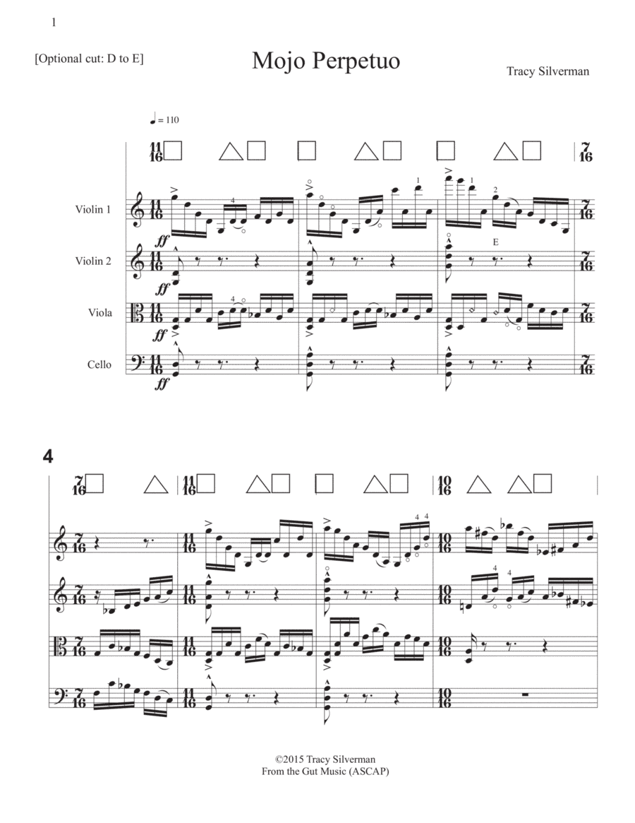 Mojo Perpetuo (From the Suite: Axis and Orbits) - String Quartet