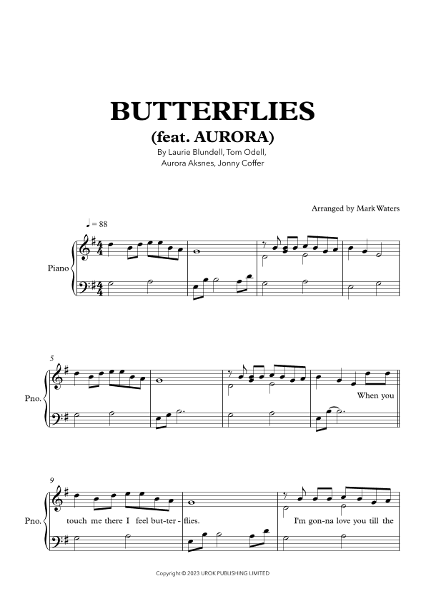 Butterflies Feat. Aurora (arr. Mark Waters)