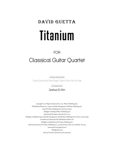 Titanium (arr. Joshua Jun S. Kim)