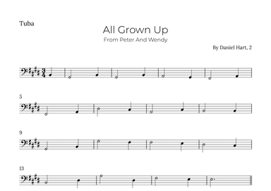 All Grown Up (arr. Alex Nunes Rodrigues)
