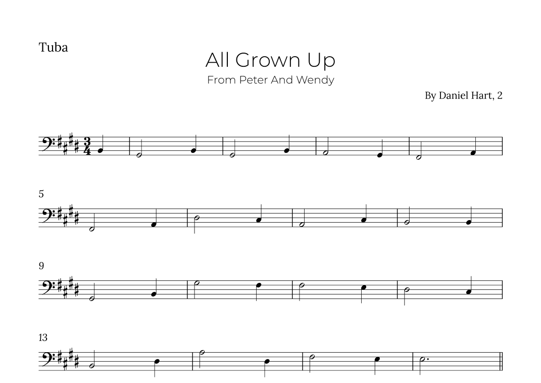 All Grown Up (arr. Alex Nunes Rodrigues)