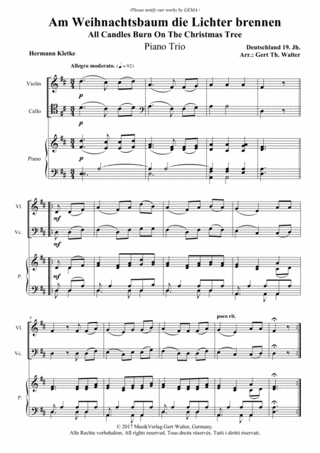 All Candles Burn On The Christmas Tree (arr. Gert Th. Walter)