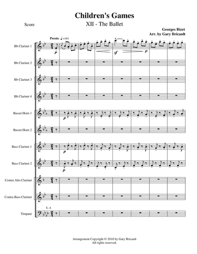 XII - The Ballet from Children's Games (arr. Gary Bricault)