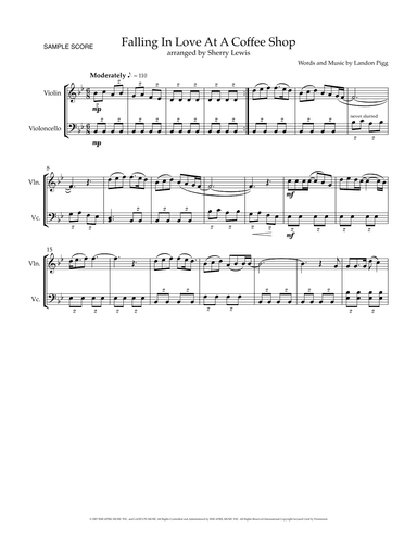 Falling In Love At A Coffee Shop (arr. Sherry Lewis)