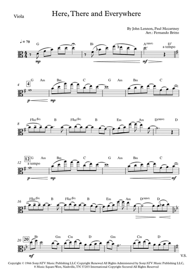 Here, There And Everywhere (arr. Fernando Britto)