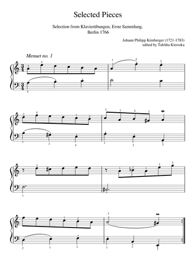 Selected pieces from Klavierübungen (arr. Tabitha Kierszka)