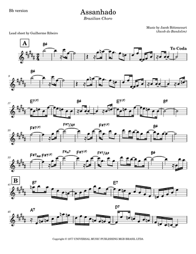 Assanhado (arr. Guilherme Ribeiro)