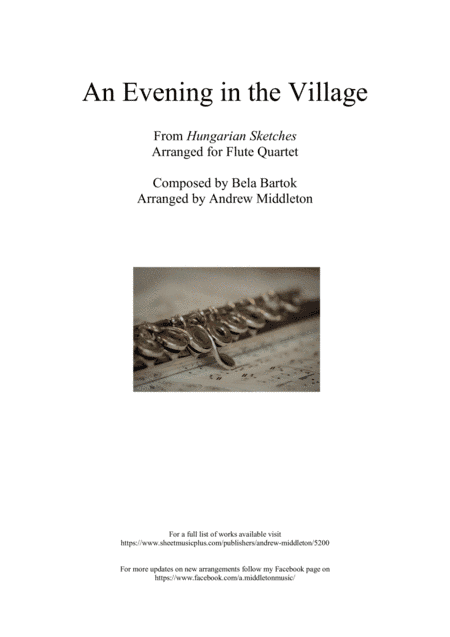 An Evening in the Village arranged for Flute Quartet (arr. Andrew Middleton)