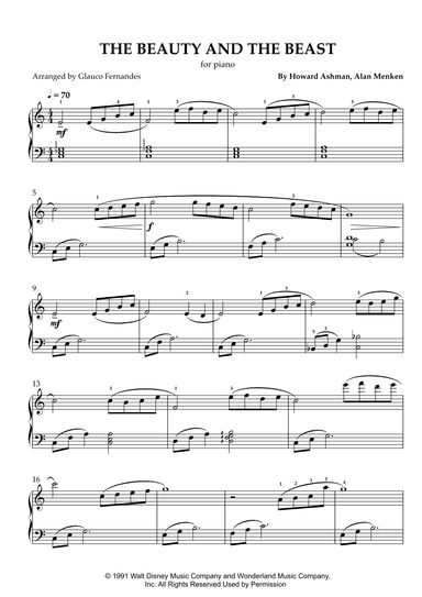 Beauty And The Beast (arr. Glauco Fernandes)
