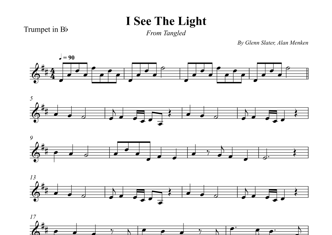 I See The Light (arr. Wesley S. SIlva)