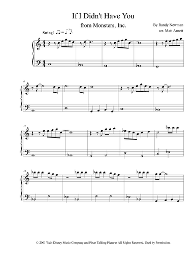 If I Didn't Have You (arr. Matt Arnett)