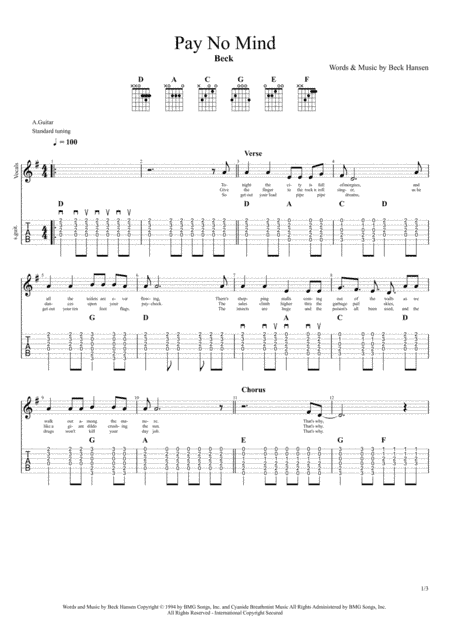 Pay No Mind (snoozer) (arr. Kevin J Gardner)