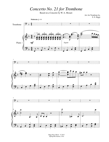 Concerto No. 21 for Solo Trombone (arr. E. E. Biggs)