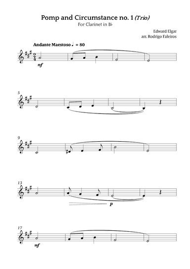 Pomp and Circumstance no. 1 (Trio) (arr. Rodrigo Faleiros)