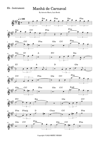 Manha De Carnaval (arr. Fabio Eduardo de Oliveira)