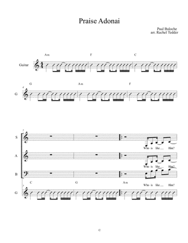 Praise Adonai (arr. Rachel M. Tedder)