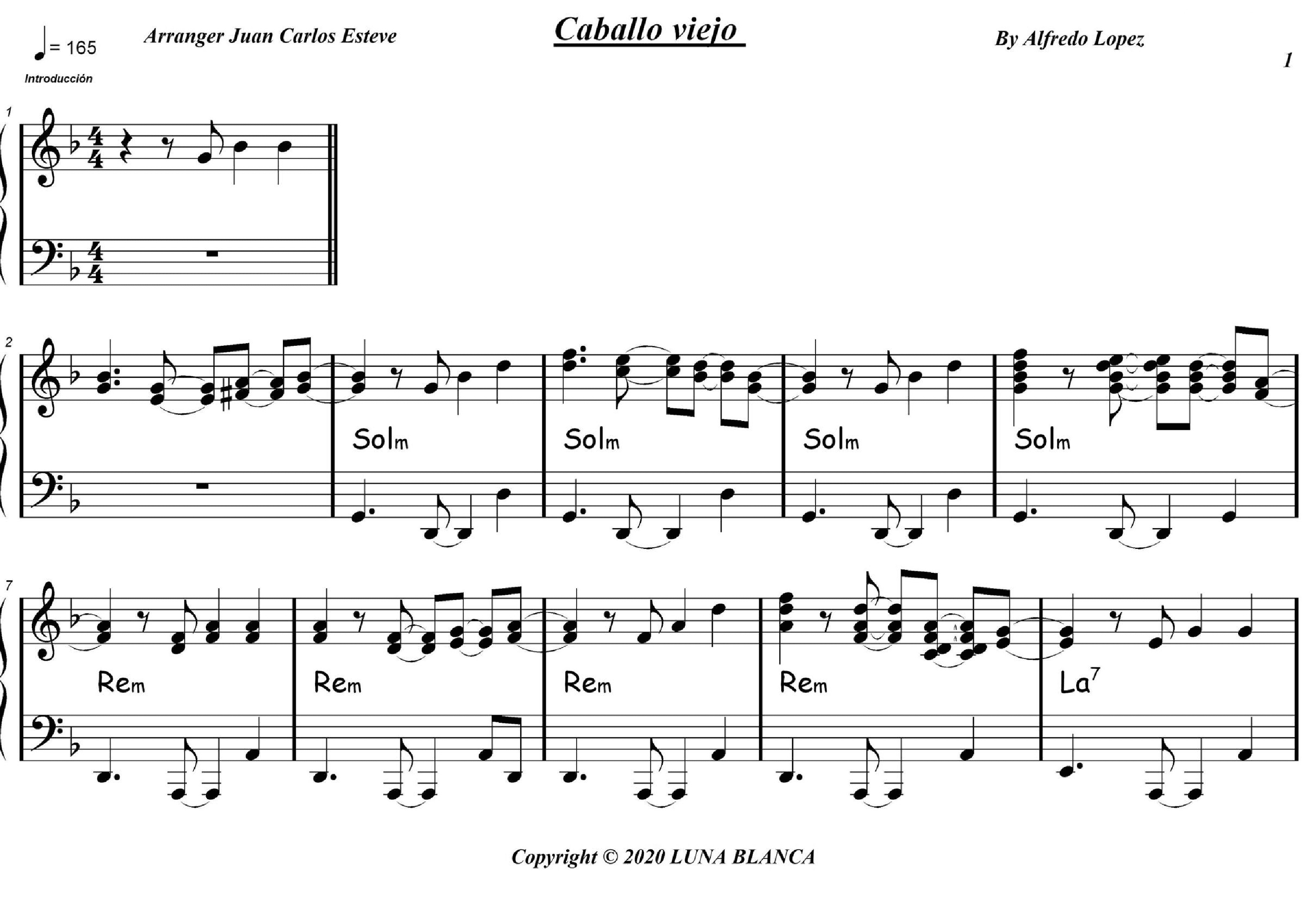 Caballo Viejo (arr. juan carlos esteve / Gran Coda)