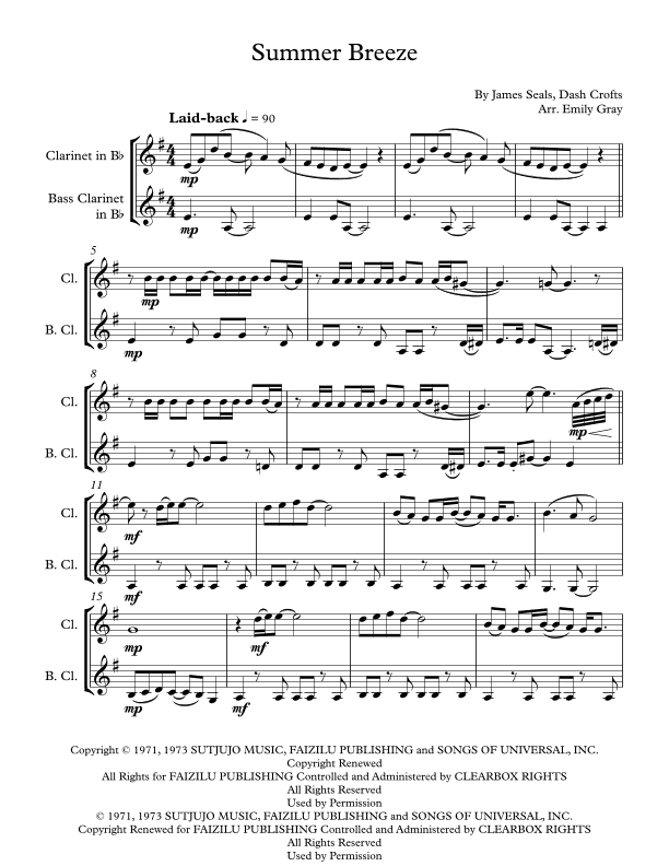 Summer Breeze (arr. Emily Gray)