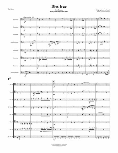 Dies Irae from Requiem for 8-part Trombone Ensemble (arr. Randall Malmstrom)